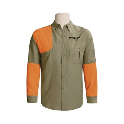 Long Sleeve Field Shirt - Olive/Orange