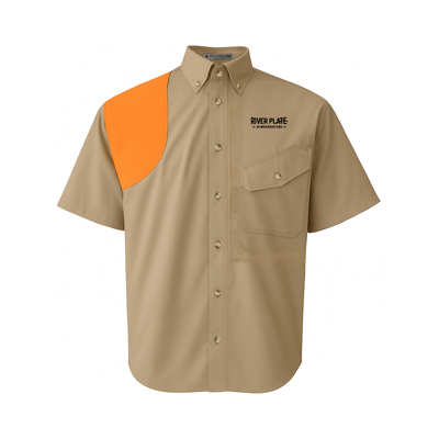 Short Sleeve Field Shirt - Tan/Orange